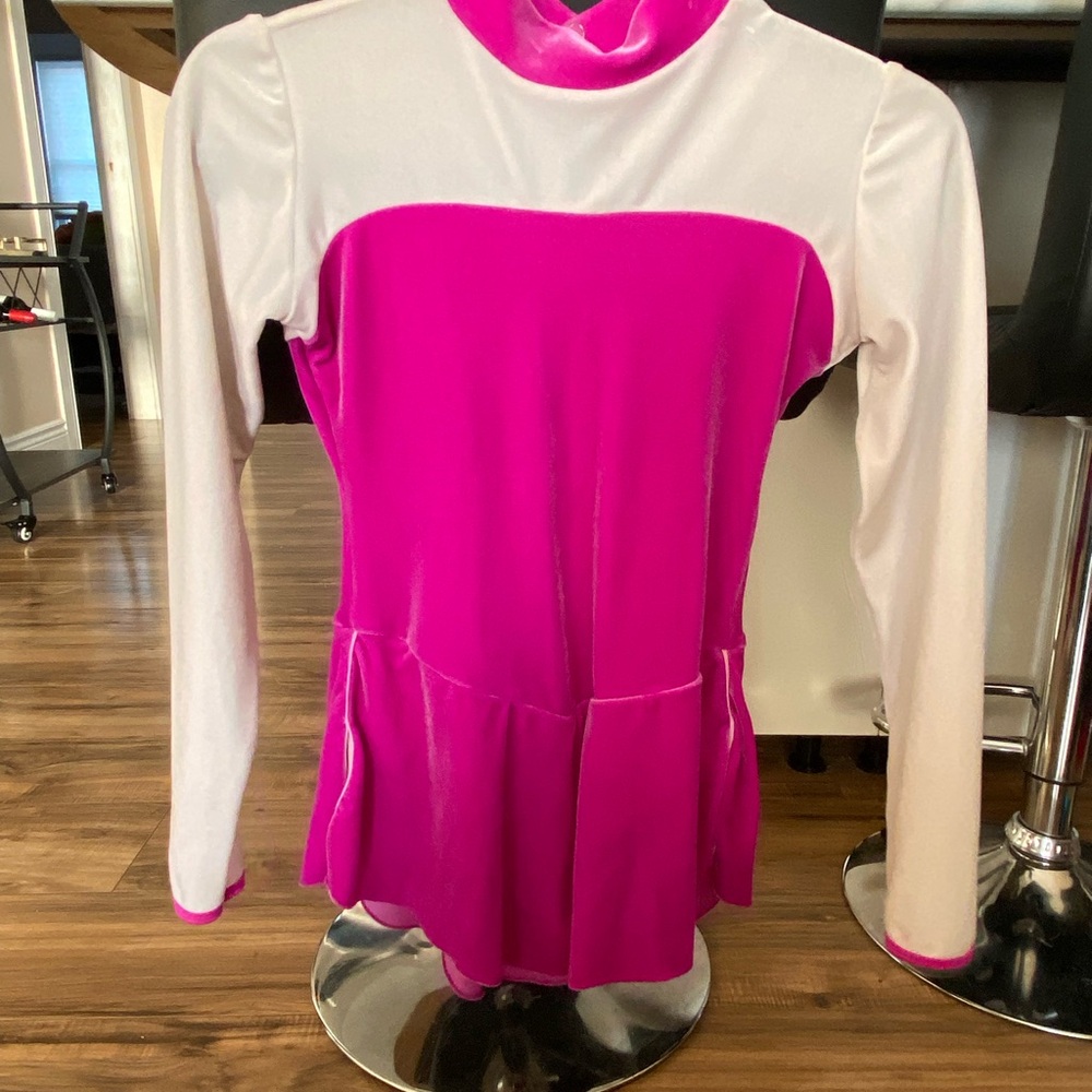 Pink and White Women's Skating Dress